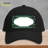 Green White Anchor Scallop Oil Rubbed Novelty License Plate Hat Cotton / Black