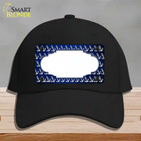 Blue White Anchor Scallop Oil Rubbed Novelty License Plate Hat Cotton / Black