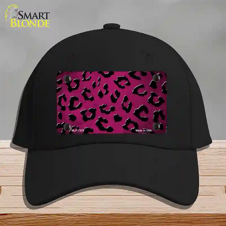 Pink Black Cheetah Oil Rubbed Novelty License Plate Hat Cotton / Black