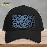 Light Blue Black Cheetah Oil Rubbed Novelty License Plate Hat Cotton / Black