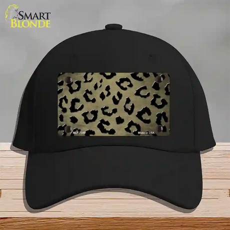 Gold Black Cheetah Oil Rubbed Novelty License Plate Hat Cotton / Black