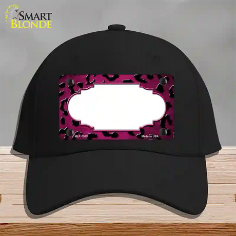 Pink Black Cheetah Scallop Oil Rubbed Novelty License Plate Hat Cotton / Black