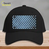 Light Blue White Small Dots Oil Rubbed Novelty License Plate Hat Cotton / Black