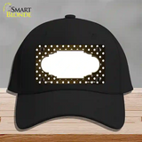 Brown White Small Dots Scallop Oil Rubbed Novelty License Plate Hat Cotton / Black