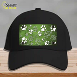 Lime Green White Paw Oil Rubbed Novelty License Plate Hat Cotton / Black