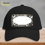 Paw Scallop Tan White Novelty License Plate Hat Cotton / Black