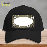 Paw Scallop Gold White Novelty License Plate Hat Cotton / Black