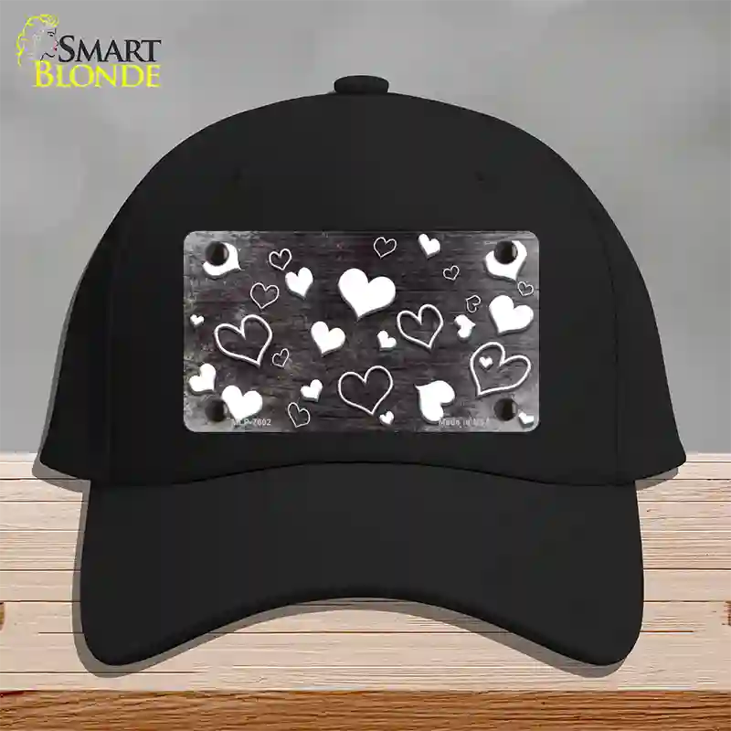 Black White Love Oil Rubbed Novelty License Plate Hat Cotton / Black