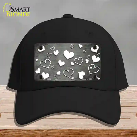 Gray White Love Oil Rubbed Novelty License Plate Hat Cotton / Black