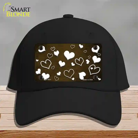 Brown White Love Oil Rubbed Novelty License Plate Hat Cotton / Black