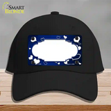 Blue White Love Scallop Oil Rubbed Novelty License Plate Hat Cotton / Black