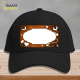 Orange White Love Scallop Oil Rubbed Novelty License Plate Hat Cotton / Black