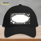 Gray White Love Scallop Oil Rubbed Novelty License Plate Hat Cotton / Black