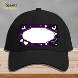 Purple White Love Scallop Oil Rubbed Novelty License Plate Hat Cotton / Black