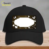 Brown White Love Scallop Oil Rubbed Novelty License Plate Hat Cotton / Black