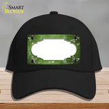 Lime Green White Scallop Butterfly Oil Rubbed Novelty License Plate Hat Cotton / Black