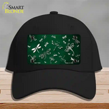 Green White Dragonfly Oil Rubbed Novelty License Plate Hat Cotton / Black