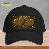 Brown White Dragonfly Hearts Oil Rubbed Novelty License Plate Hat Cotton / Black