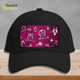 Pink White Owl Oil Rubbed Novelty License Plate Hat Cotton / Black