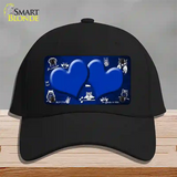 Blue White Owl Hearts Oil Rubbed Novelty License Plate Hat Cotton / Black