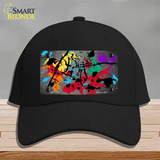 Gray Splatter Oil Rubbed Novelty License Plate Hat Cotton / Black