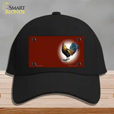 Rooster Offset Red Novelty License Plate Hat Cotton / Black