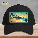 Mahalo Pineapple Hawaii Blank State Novelty License Plate Hat Cotton / Black