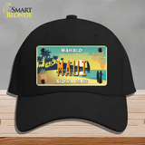 Maui Hawaii Pineapple Novelty License Plate Hat Cotton / Black