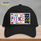 Princess License Plate Art Wood Novelty License Plate Hat Cotton / Black