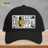 Country Gal Plate Art Novelty License Plate Hat Cotton / Black