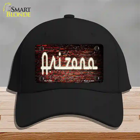 Arizona Neon Brick Novelty License Plate Hat Cotton / Black