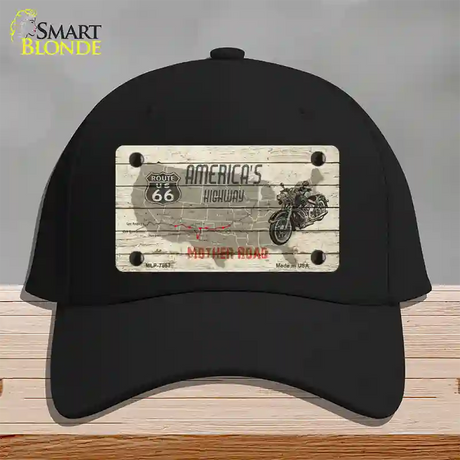 Americas Highway Route 66 Novelty License Plate Hat Cotton / Black