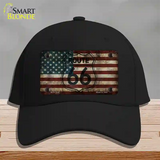 Route 66 American Flag Transparent Novelty License Plate Hat Cotton / Black