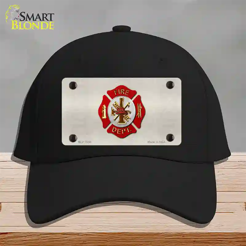 Fire Department Novelty License Plate Hat Cotton / Black