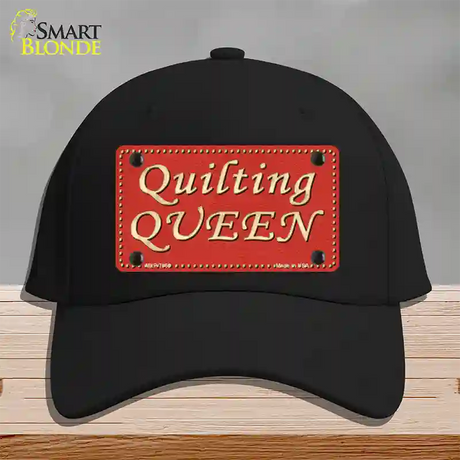 Quilting Queen Novelty License Plate Hat Cotton / Black