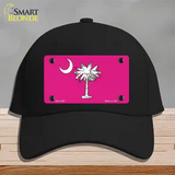 South Carolina Flag Pink Novelty License Plate Hat Cotton / Black