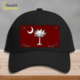 South Carolina Flag Burgundy Novelty License Plate Hat Cotton / Black