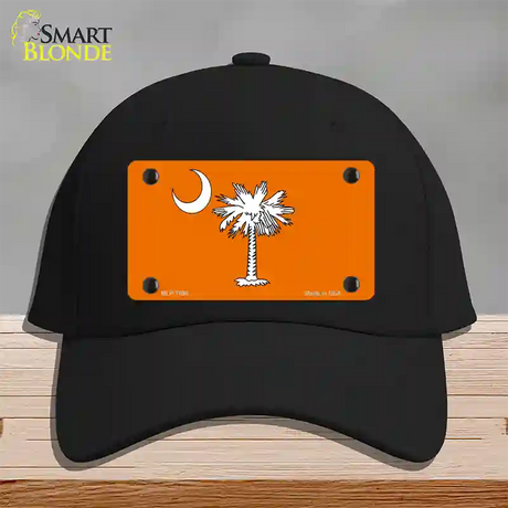 South Carolina Flag Orange Novelty License Plate Hat Cotton / Black