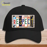 Respect Wood License Plate Art Novelty License Plate Hat Cotton / Black