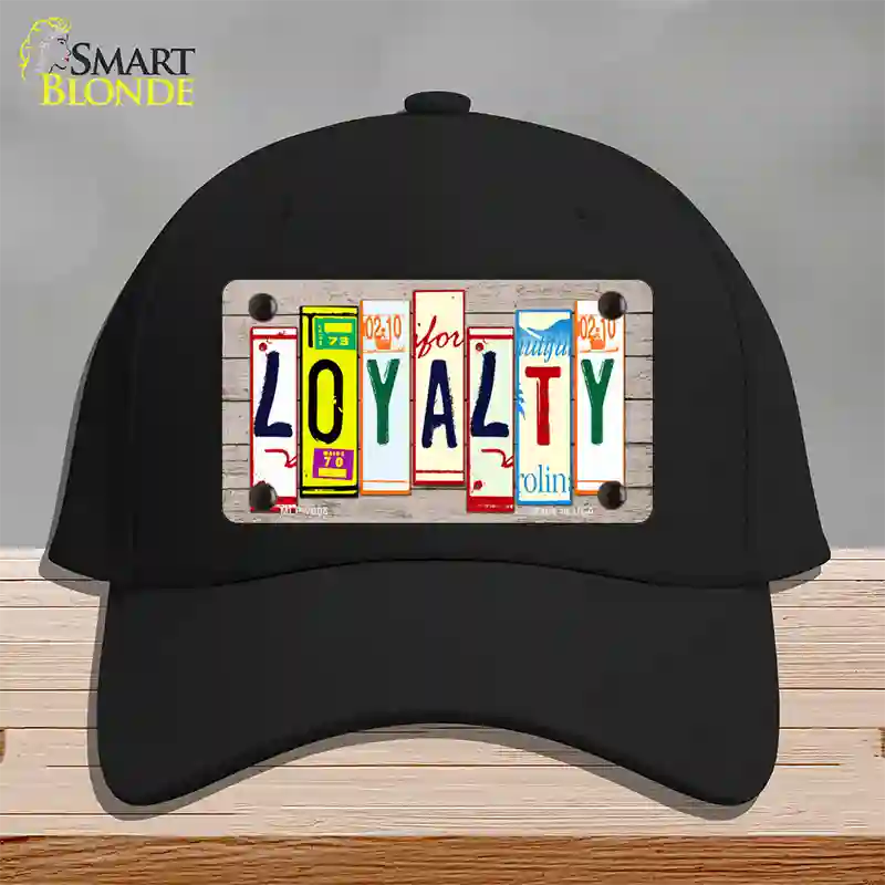 Loyalty Wood License Plate Art Novelty License Plate Hat Cotton / Black