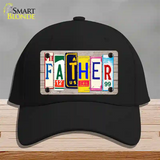 Father Wood License Plate Art Novelty License Plate Hat Cotton / Black