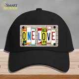 One Love Wood License Plate Art Novelty License Plate Hat Cotton / Black