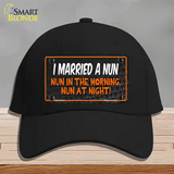 I Married A Nun Novelty License Plate Hat Cotton / Black