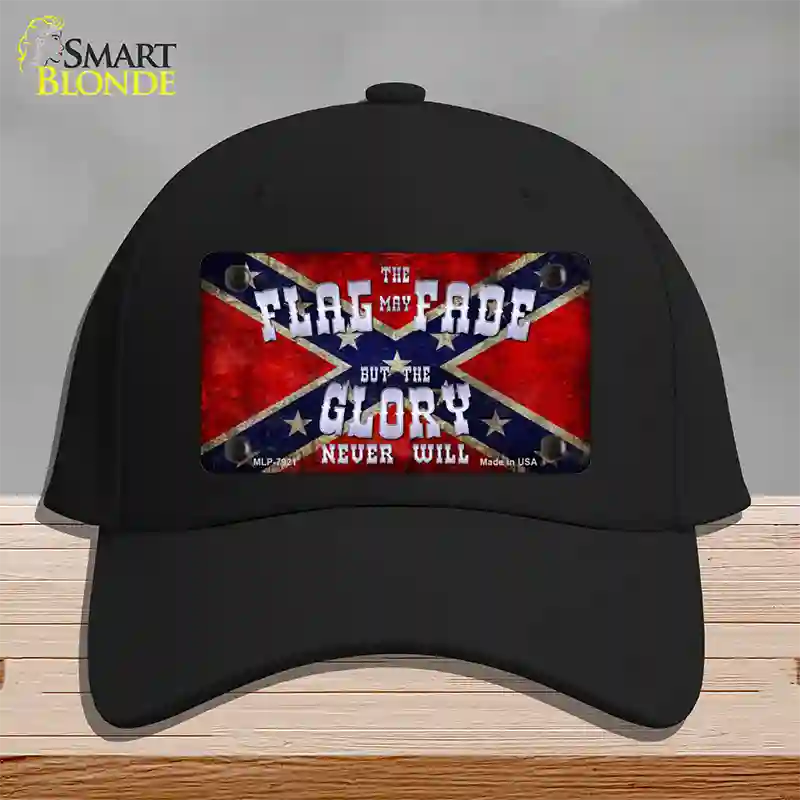 Flag May Fade Novelty License Plate Hat Cotton / Black