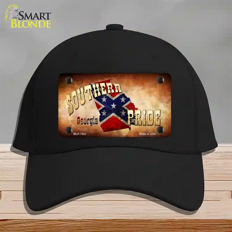 Southern Pride Georgia Novelty License Plate Hat Cotton / Black