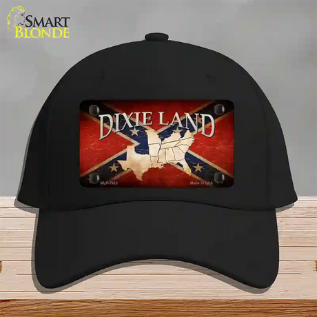 Dixie Land Novelty License Plate Hat Cotton / Black