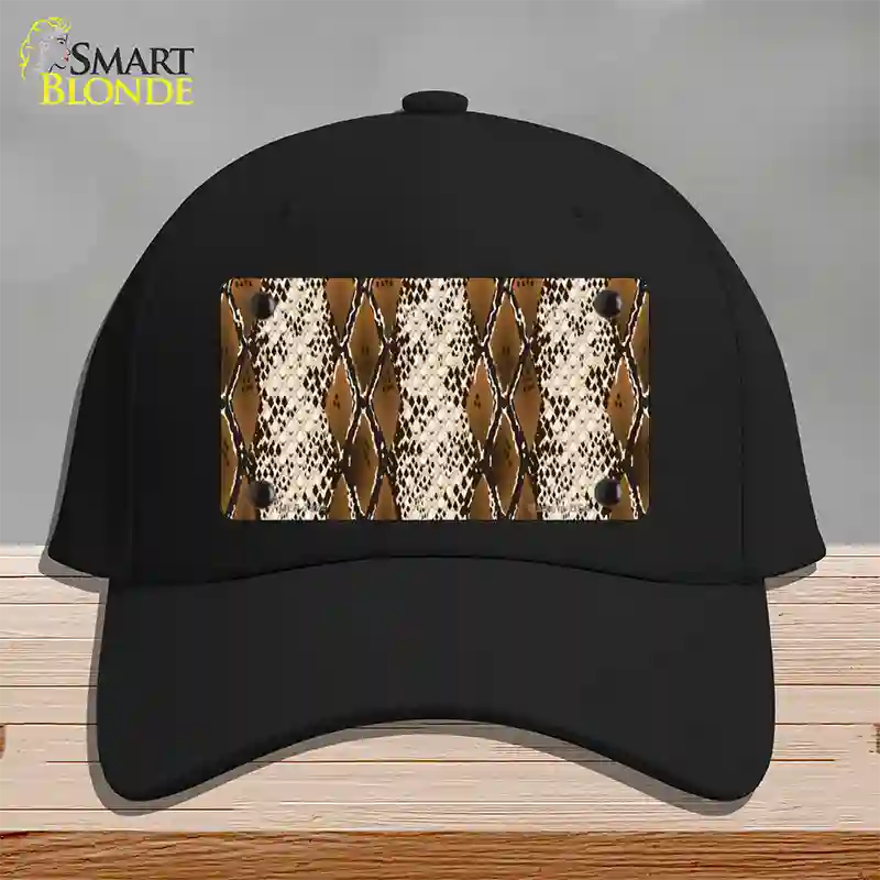 Snake Print Novelty License Plate Hat Cotton / Black