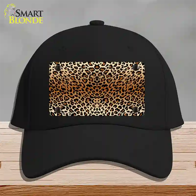 Cheetah Print Novelty License Plate Hat Cotton / Black