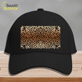 Cheetah Print Novelty License Plate Hat Cotton / Black