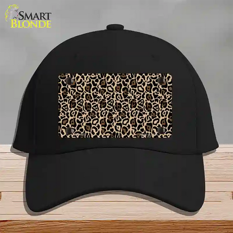 Leopard Print Novelty License Plate Hat Cotton / Black